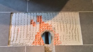 Improperly cut tile removed