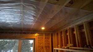 Starting the ceiling vapour barrier